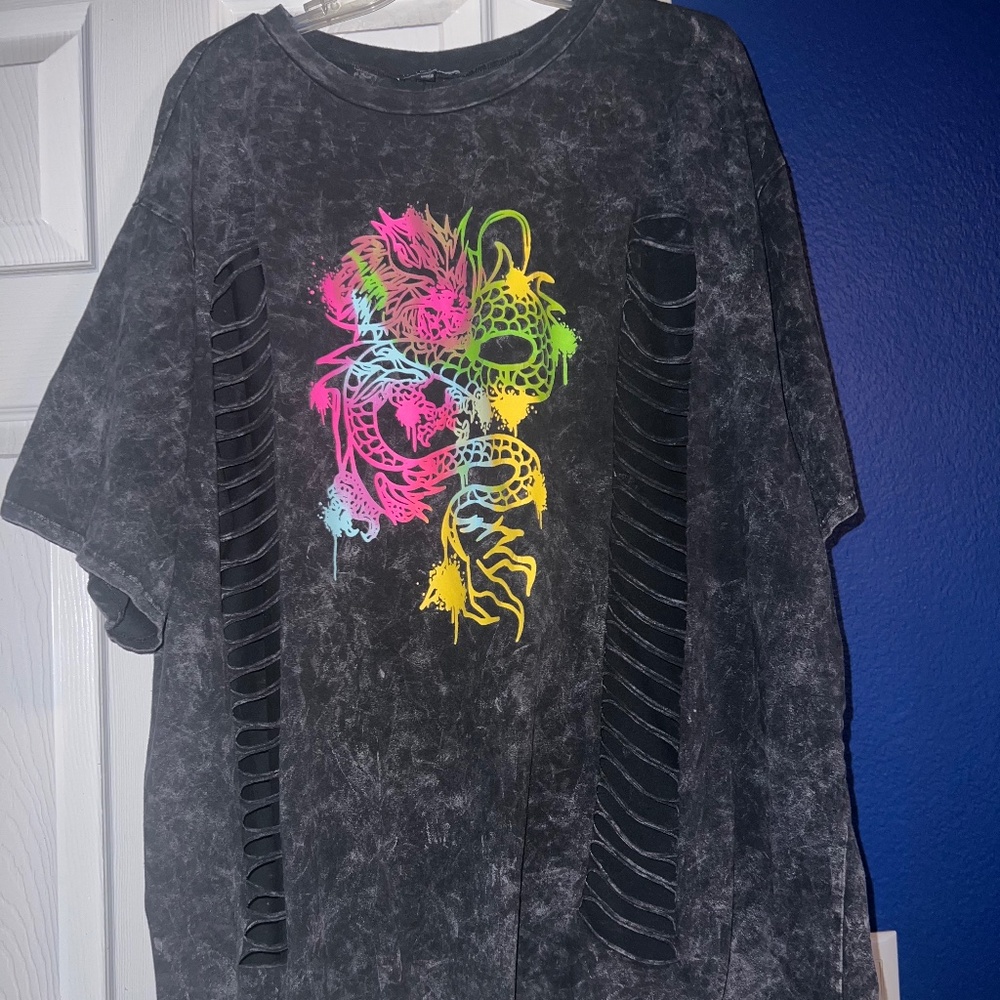 FASHION NOVA Denim T-shirt Dress